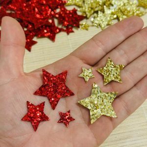 Aplique Estrela de lonita c/ brilho - Imagem 1