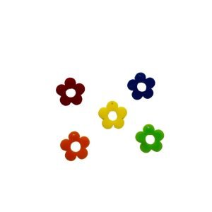 Pingente de acrílico Flor 2cm (2 und) - Imagem 1