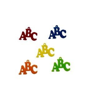 Pingente de acrílico ABC - Imagem 1
