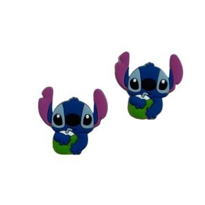 Aplique emborrachado Stitch com coco - Imagem 1