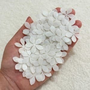 Flor de organza acetinada para montagem (12 und) - Imagem 2