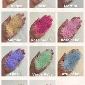 Flor de organza para montagem (12 und) - Imagem 1