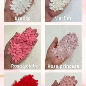 Flor de organza acetinada para montagem (12 und) - Imagem 1