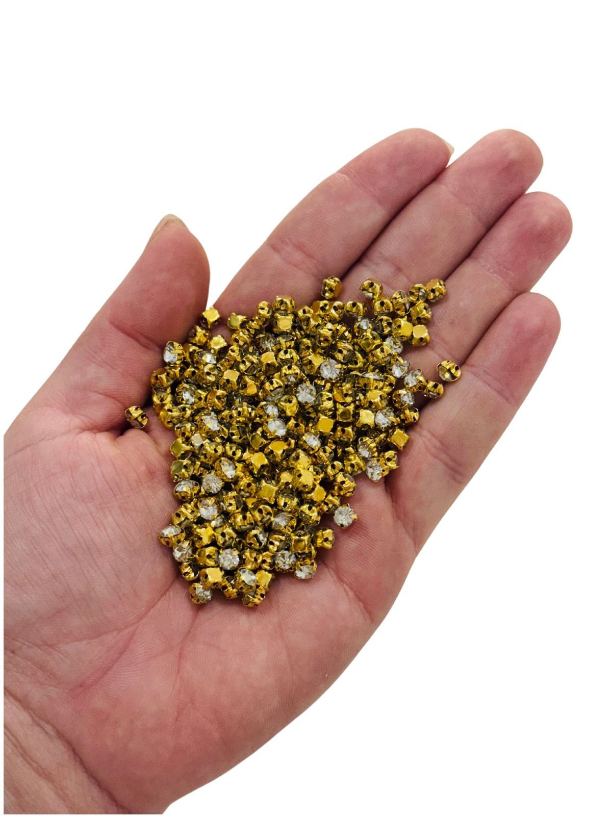 Strass de costura dourado ss20 (20 und)