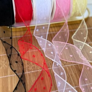 Fita de organza com poá 38mm - Imagem 1