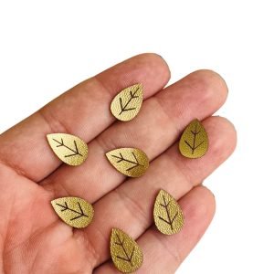 Mini folha de lonita dourada 1,5cm (20 und) - Imagem 1