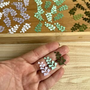 Ramo folhagem coração 3cm (5 unidades) - Imagem 2