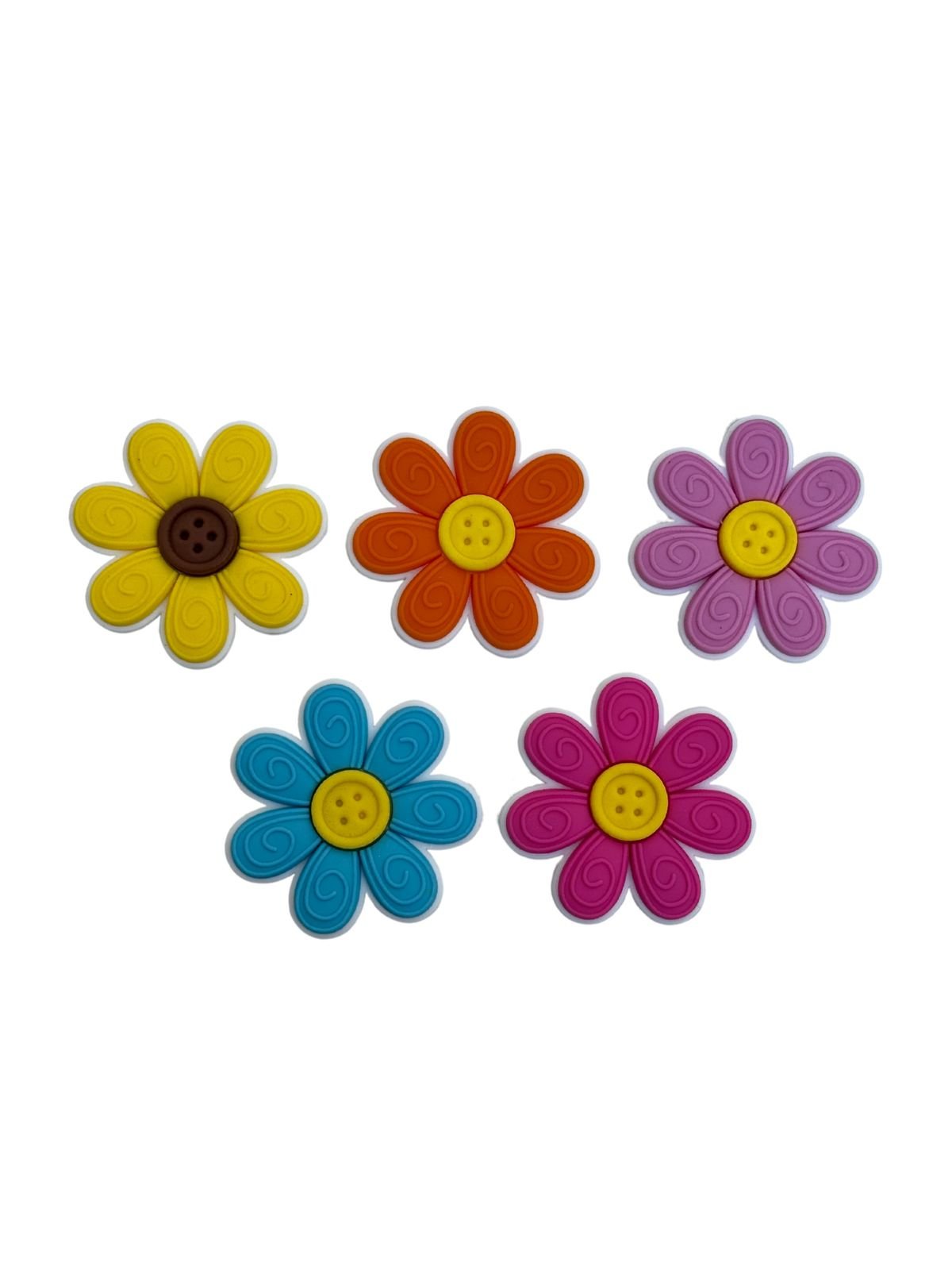 Aplique emborrachado junino flor com botão