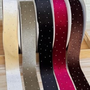 Fita veludo com strass 38mm - Imagem 1