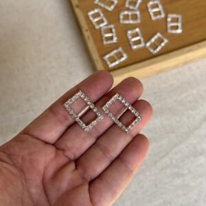 Chaton fivela retângular de strass - Imagem 1