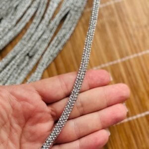 Tubo de strass cristal 4mm (1 metro) - Imagem 1