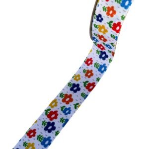 Fita Yama estampa escolar flor colorida 38mm - Imagem 1