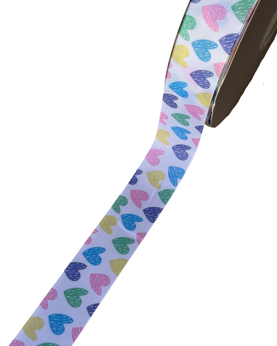 Fita Yama estampa escolar coração rabisco candy 38mm