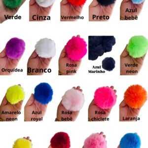 Pompom de pelúcia 7cm - Imagem 1