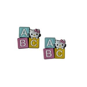 Aplique emborrachado Escolar Hello Kitty com dados ABC candy - Imagem 1