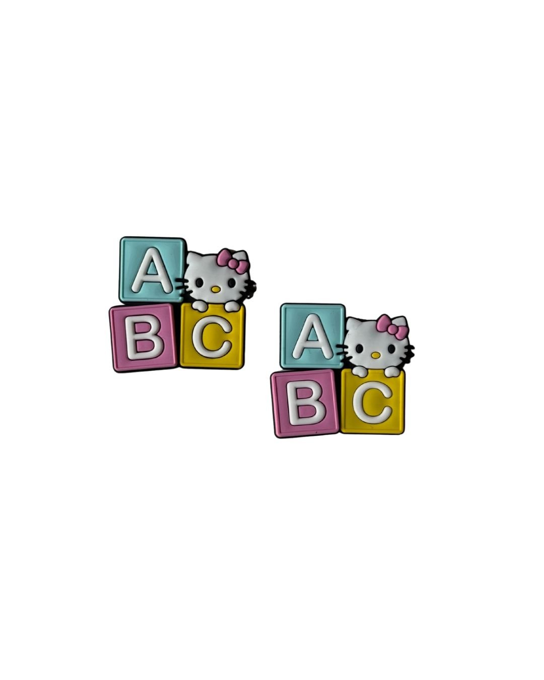 Aplique emborrachado Escolar Hello Kitty com dados ABC candy