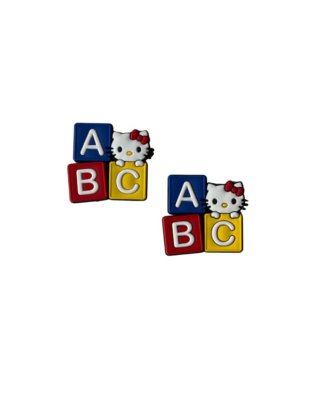 Aplique emborrachado Escolar Hello Kitty com dados ABC colorido