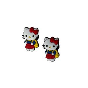 Aplique emborrachado Escolar Hello Kitty com mochila colorida - Imagem 1