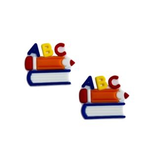 Aplique emborrachado Escolar ABC com lápis e caderno - Imagem 1