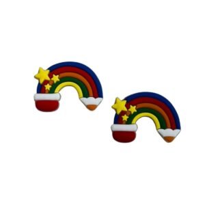 Aplique emborrachado Escolar arco-íris de lápis - Imagem 1