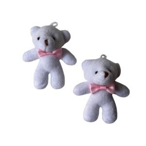 Urso de pelúcia Branco 8cm - Imagem 1