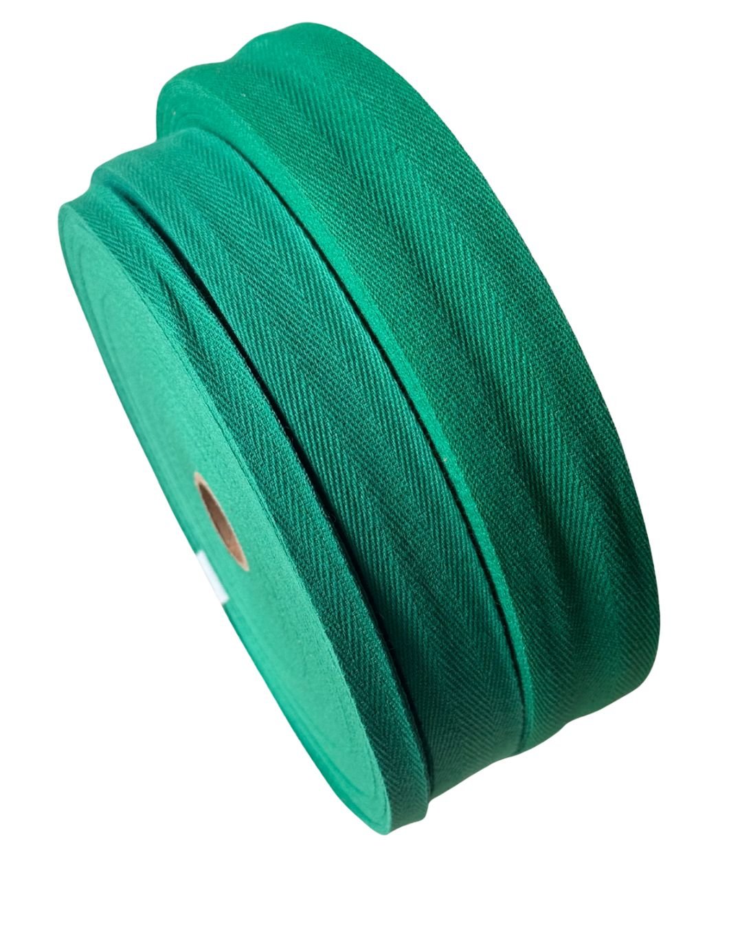 Fita sarjada de algodão verde