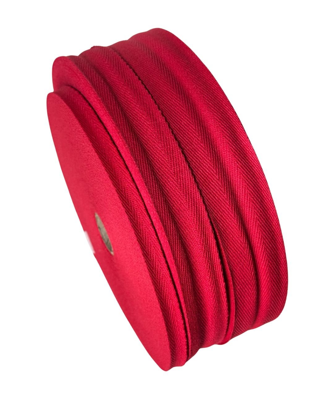 Fita sarjada de algodão vermelho