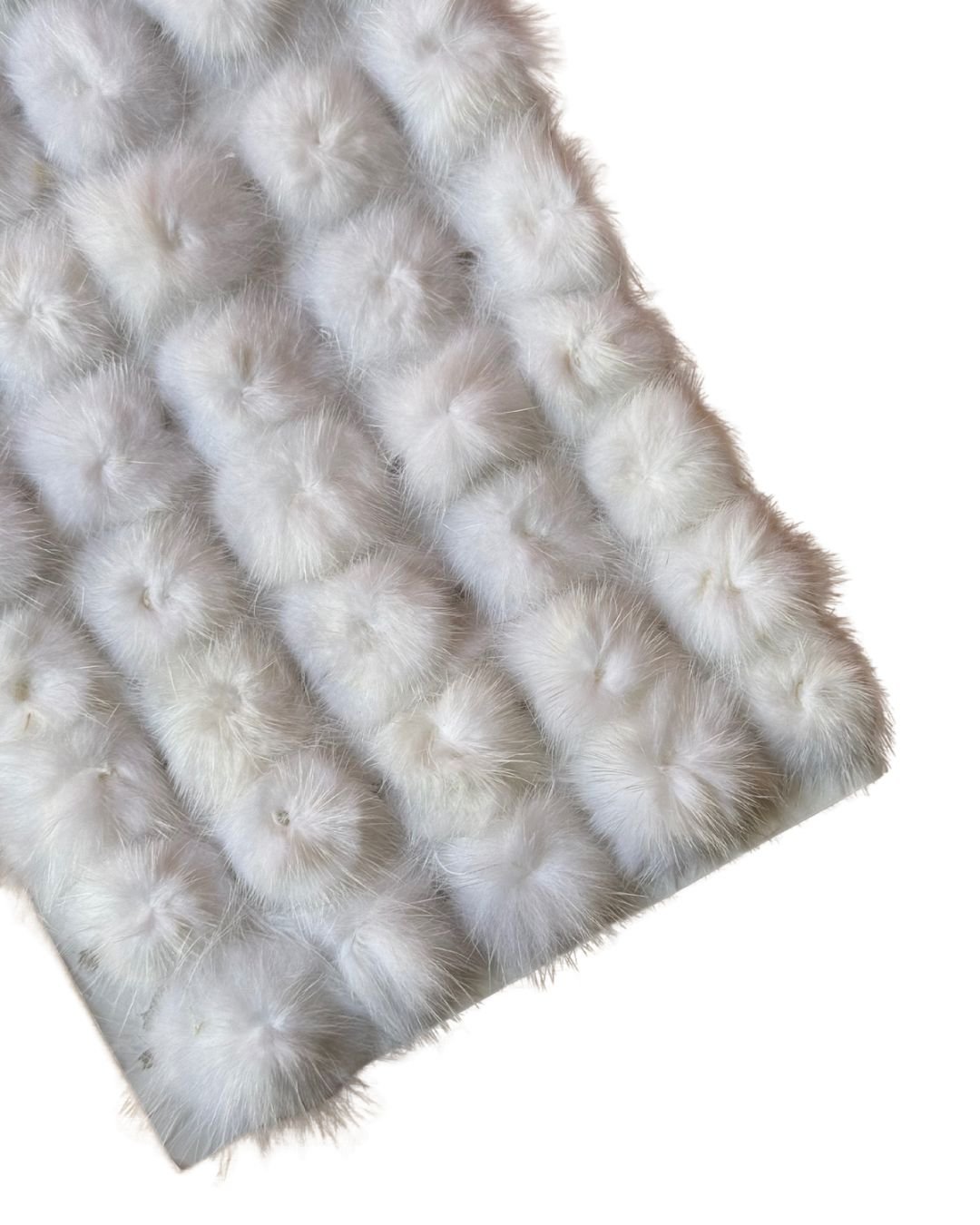 Pompom pelpudo achatado 2,5cm Branco (2 und)