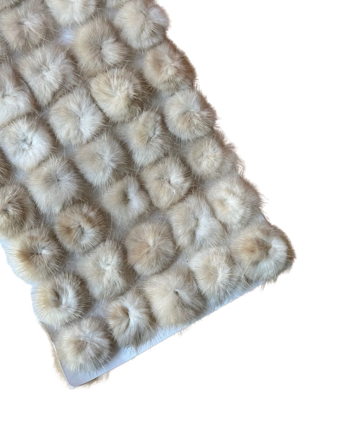 Pompom pelpudo achatado 2,5cm Nude (2 und)
