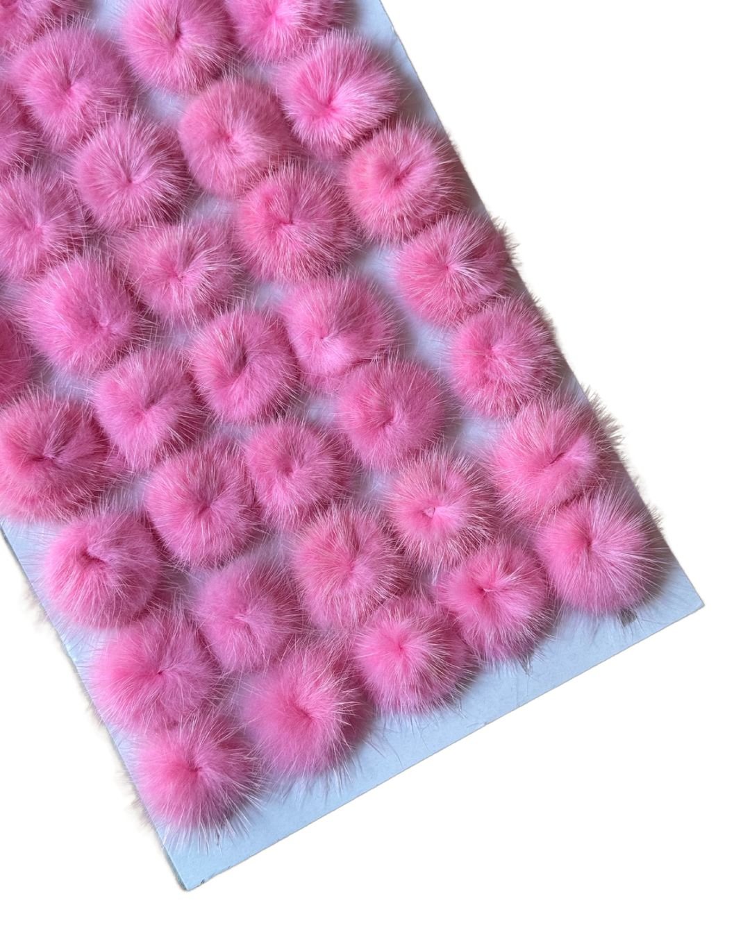 Pompom pelpudo achatado 2,5cm Rosa médio (2 und)