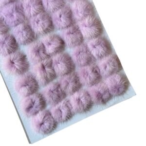 Pompom pelpudo achatado 2,5cm Lilás (2 und)
