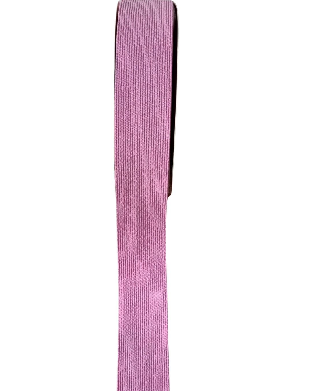 Fita veludo cotelê Rosa médio 38mm
