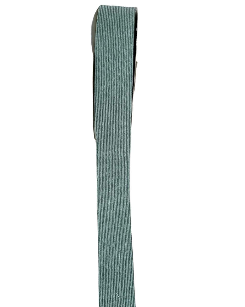 Fita veludo cotelê Verde menta 38mm