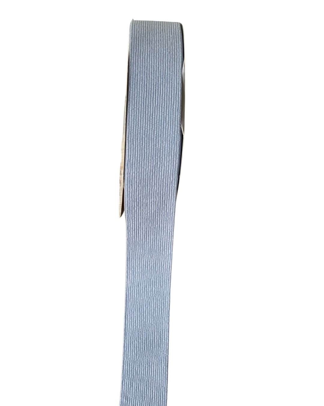 Fita veludo cotelê Azul bebê 38mm