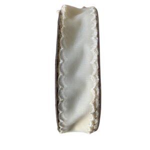Fita organza com borda ondulada Marfim 38mm - Imagem 1