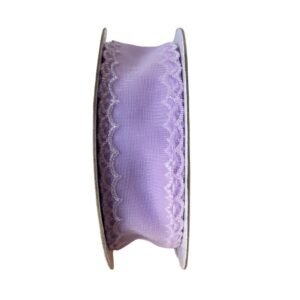 Fita organza com borda ondulada Lilás 38mm - Imagem 1