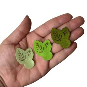 Folhagem de feltro dupla 4cm (4 und.) - Imagem 1