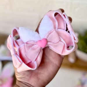 Kit para montagem laço boutique G Orelha de coelho pelúcia - Imagem 1