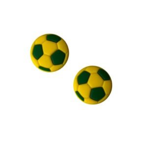 Aplique emborrachado Bola futebol verde e amarelo