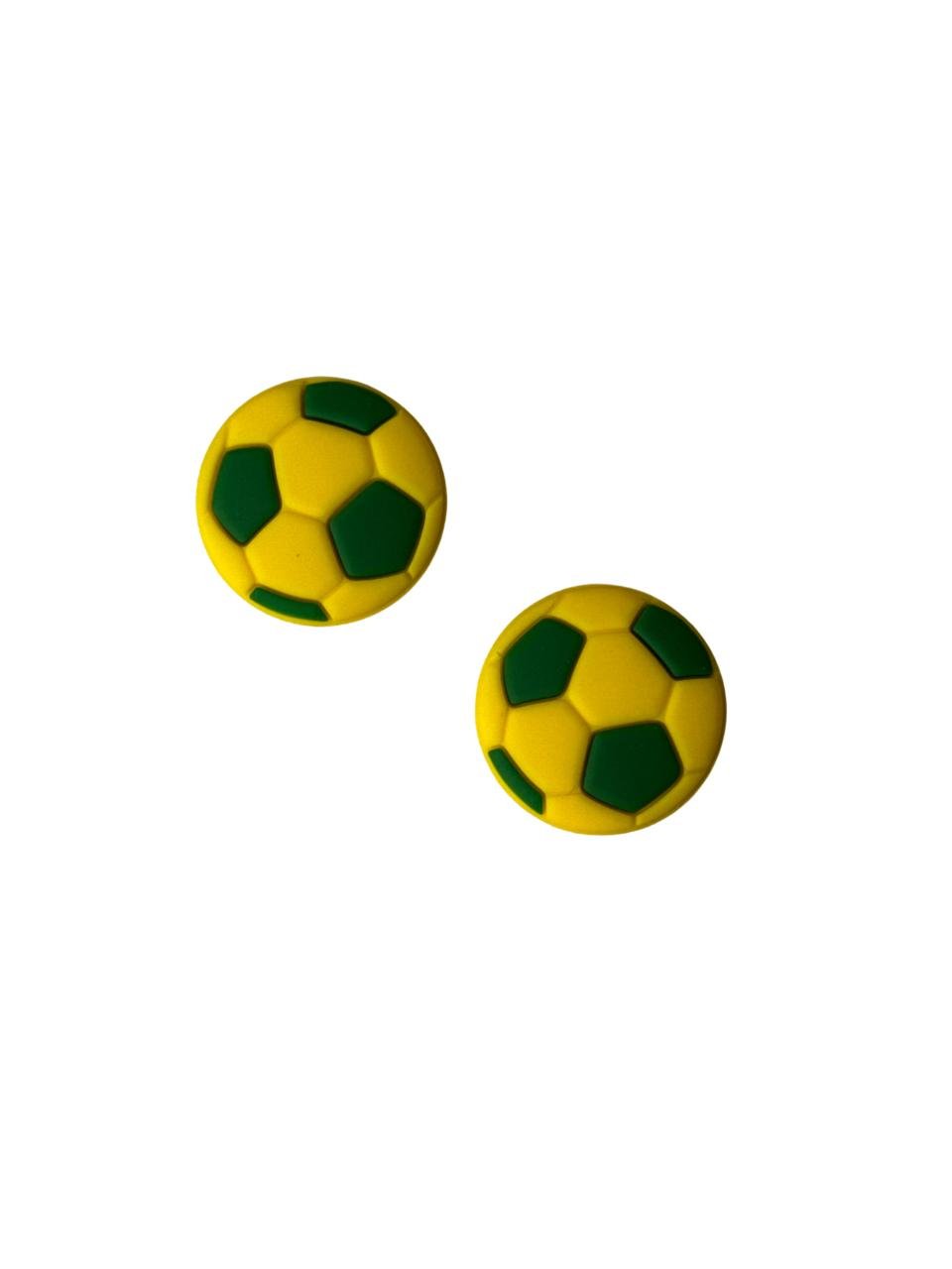 Aplique emborrachado Bola futebol verde e amarelo