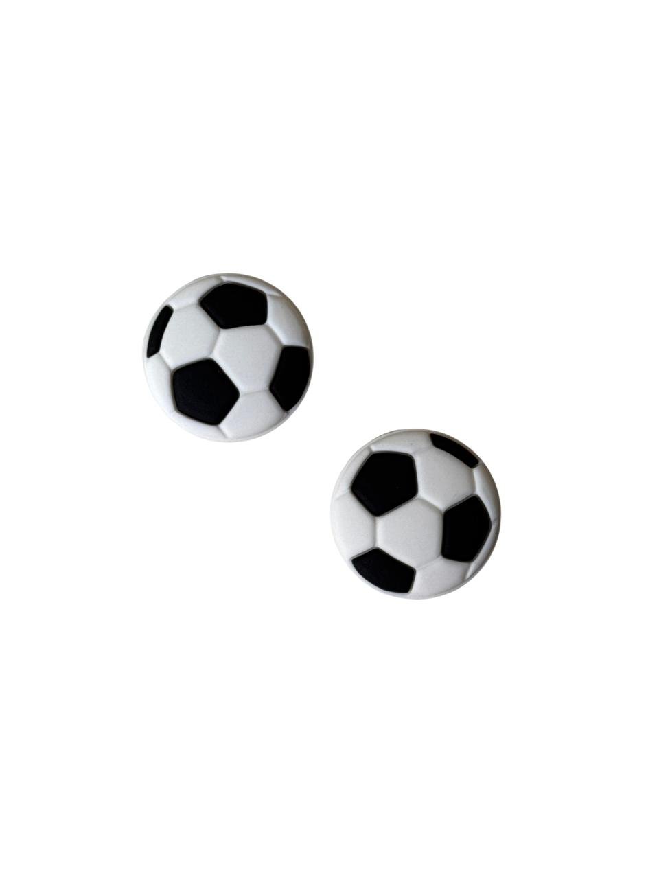 Aplique emborrachado bola futebol preto e branco