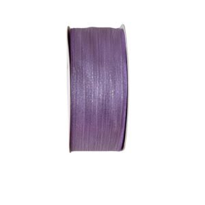 Fita organza com brilho furta-cor lilás 38mm - Imagem 1