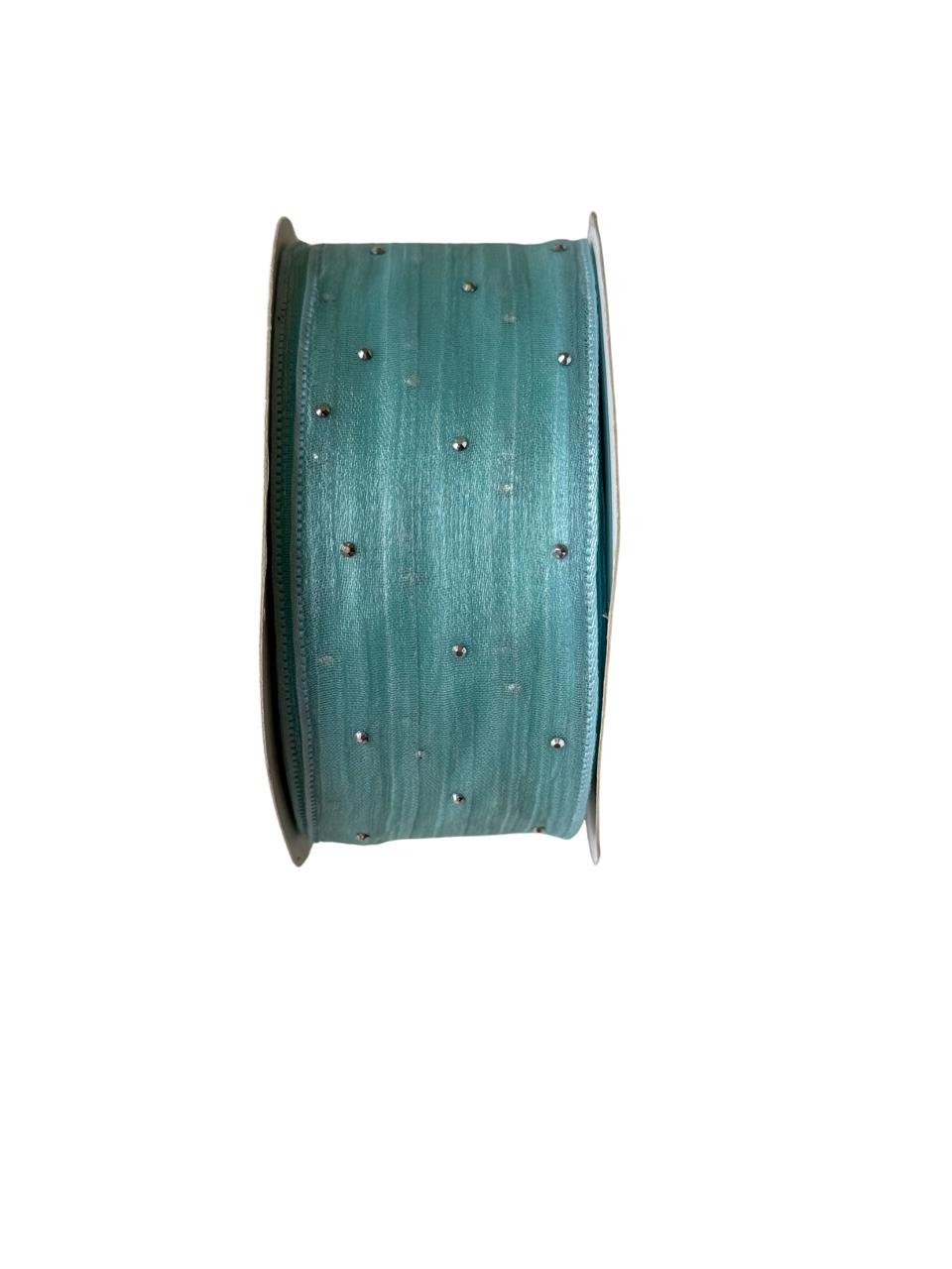 Fita organza com ponto de luz Tiffany 38mm