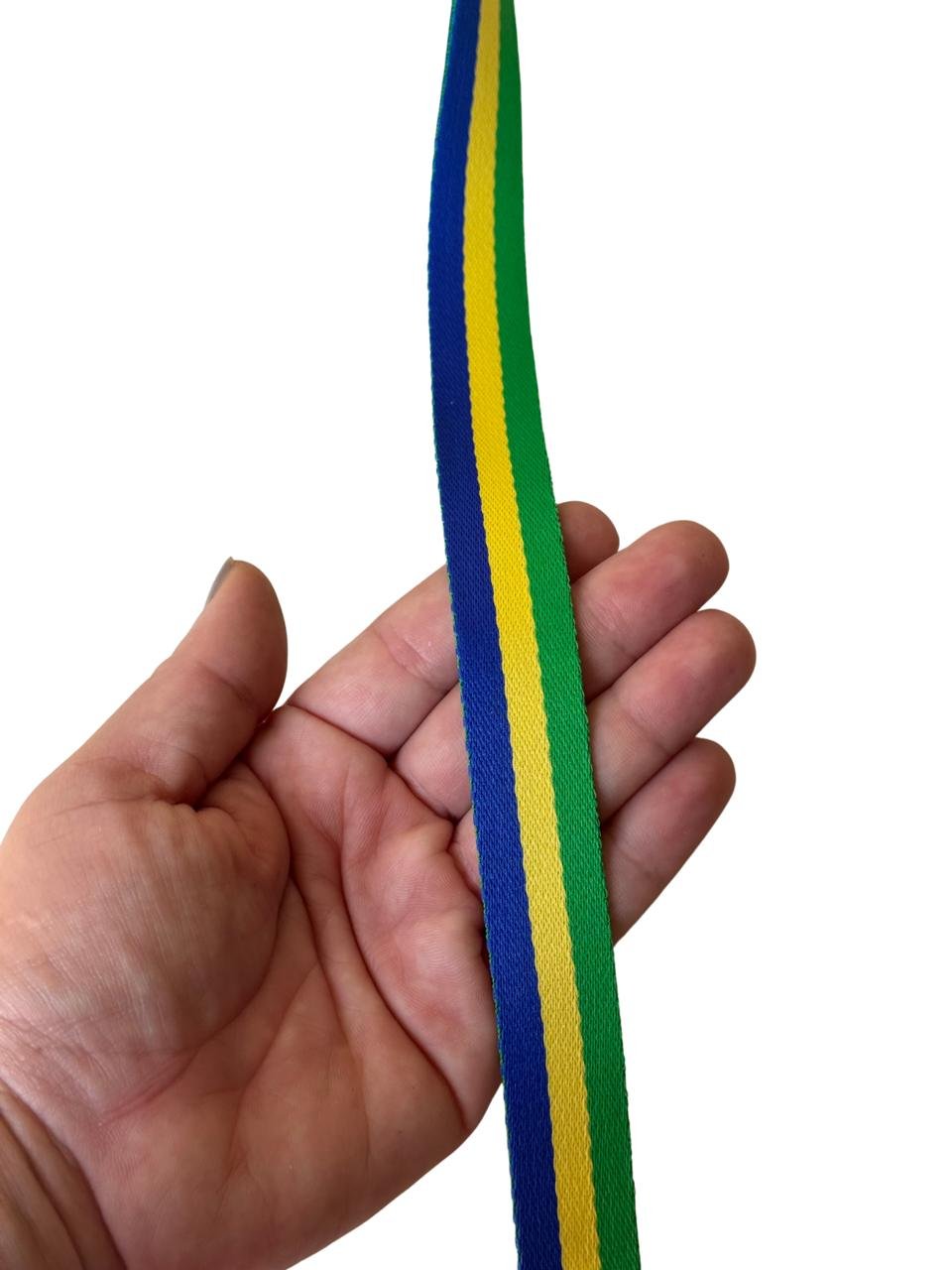 Fita estruturada listrada cores do Brasil 20mm