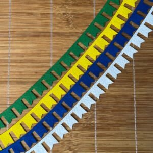 Tassel bandeirola cores do Brasil (4 tiras) - Imagem 1