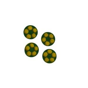 Mini aplique de feltro bola de futebol do Brasil (4 und) - Imagem 1