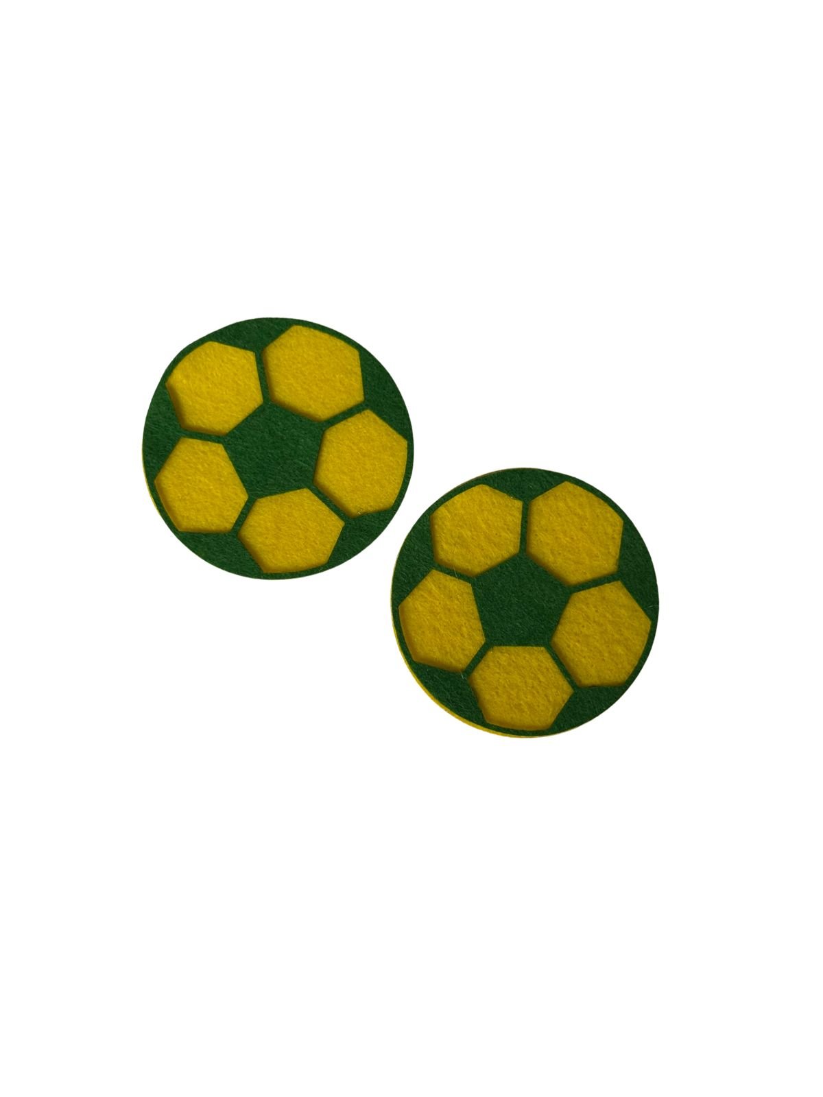 Aplique de feltro Bola de futebol do Brasil (1 und)