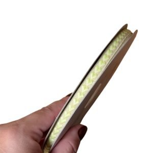 Fita coração bordado amarelo bebê 10mm - Imagem 1