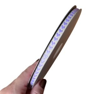 Fita coração bordado lilás 10mm - Imagem 1