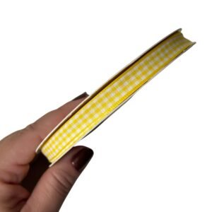 Fita xadrez 10mm amarelo - Imagem 1